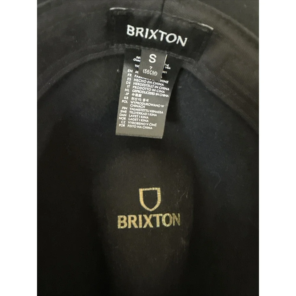 Brixton‎ Black Felt Fedora Hat Size Small 56cm Classic Wide Brim Clean